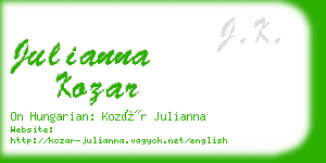 julianna kozar business card